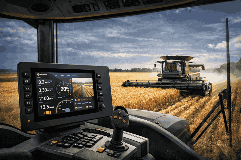 Integrated Display and Controller Systems for Harvesters