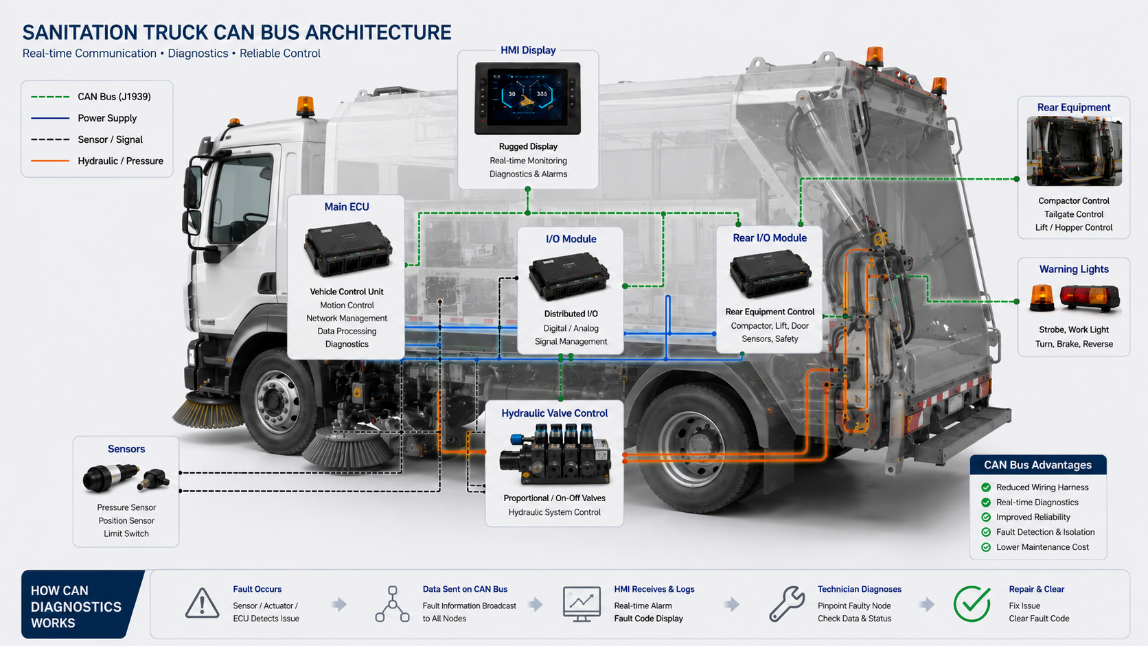 Common Electrical Problems in Sanitation Trucks