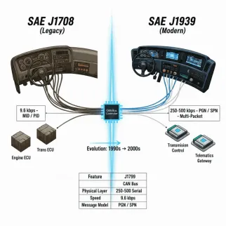 What Is the Difference Between J1939 and J1708?