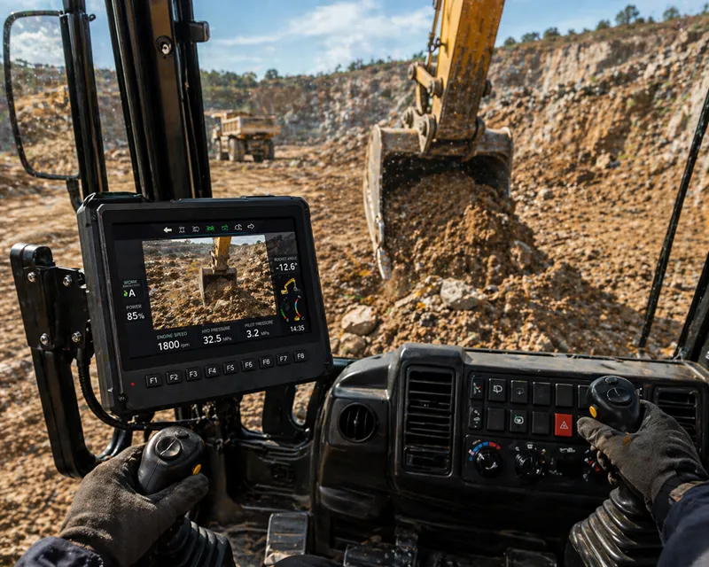 How Rugged HMIs Improve Excavator Operator Control