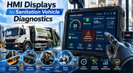 HMI Displays for Sanitation Vehicle Diagnostics
